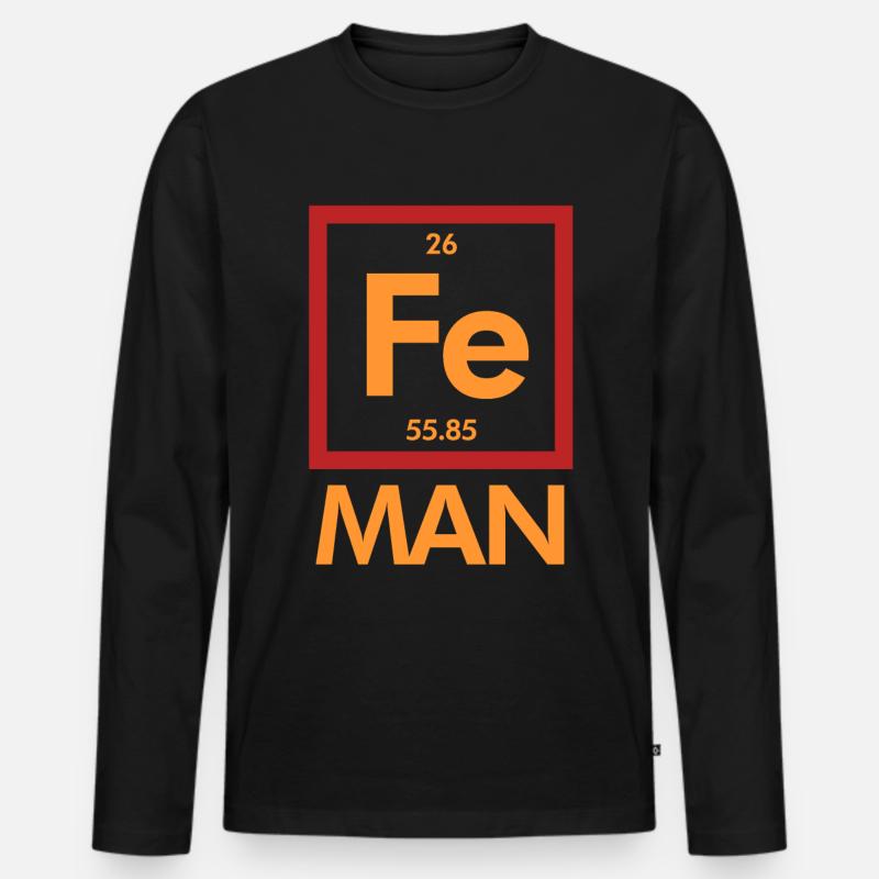 Science nerd elements - Men's Premium Organic Long Sleeve Shirt - black