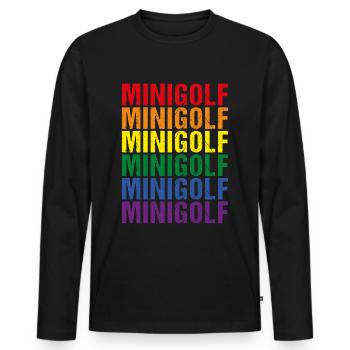 Golf Golf Balle de Golf Indoor Golf LGBT - T-shirt manches longues Premium bio Homme - noir - Devant - Nico (187cm)