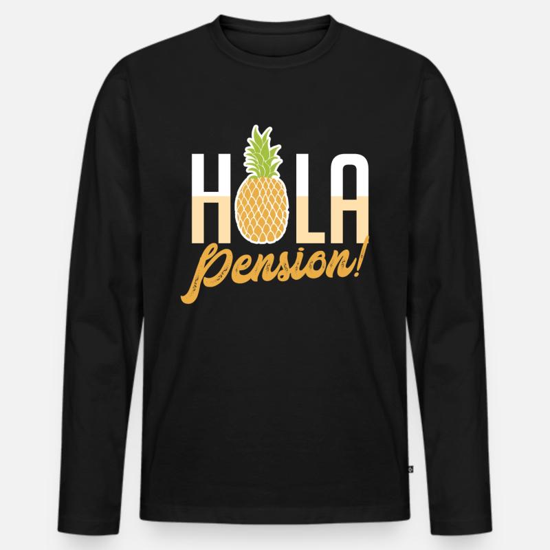 Pension Ruhestand - Männer Premium Bio Langarmshirt - Schwarz