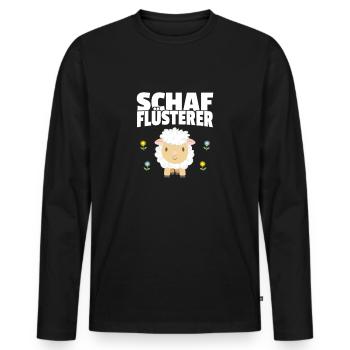 Schaf Flüsterer Schäfer Bauer Landwirt Geschenk - Männer Premium Bio Langarmshirt - Schwarz - Vorne - Nico (187cm)
