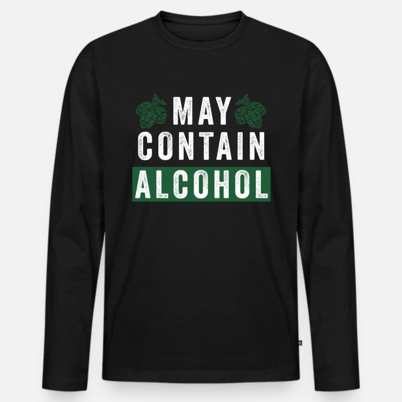 Alkohol Bier - Männer Premium Bio Langarmshirt - Schwarz