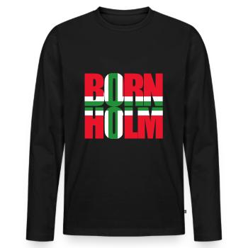 Bornholm Danemark Skandinavie Denmark Souvenir - T-shirt manches longues Premium bio Homme - noir - Devant - Nico (187cm)