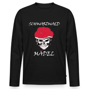 schwarzwaldmädel schwarzwald schwarzwaldmarie - Männer Premium Bio Langarmshirt - Schwarz - Vorne - Nico (187cm)