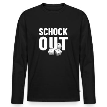 Schock Out - Männer Premium Bio Langarmshirt - Schwarz - Vorne - Nico (187cm)