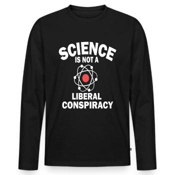 science not conspiracy science conspiracy - Men's Premium Organic Long Sleeve Shirt - black - Front - Nico (187cm)