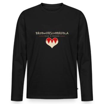 Brodwörschdbrödla cadeau franconien franconien - T-shirt manches longues Premium bio Homme - noir - Devant - Nico (187cm)