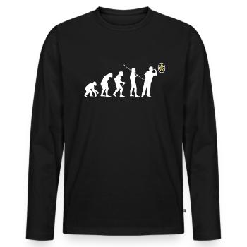 Dart Geschenk Dart Verein Dartspieler Evolution - Männer Premium Bio Langarmshirt - Schwarz - Vorne - Nico (187cm)