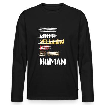 Anti Racism Protest Anti-Racism - Anti-Racism - Men's Premium Organic Long Sleeve Shirt - black - Front - Nico (187cm)