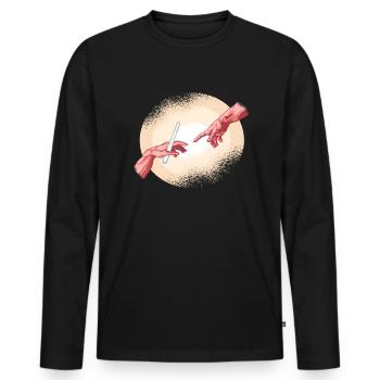 Chirurg - Männer Premium Bio Langarmshirt - Schwarz - Vorne - Nico (187cm)