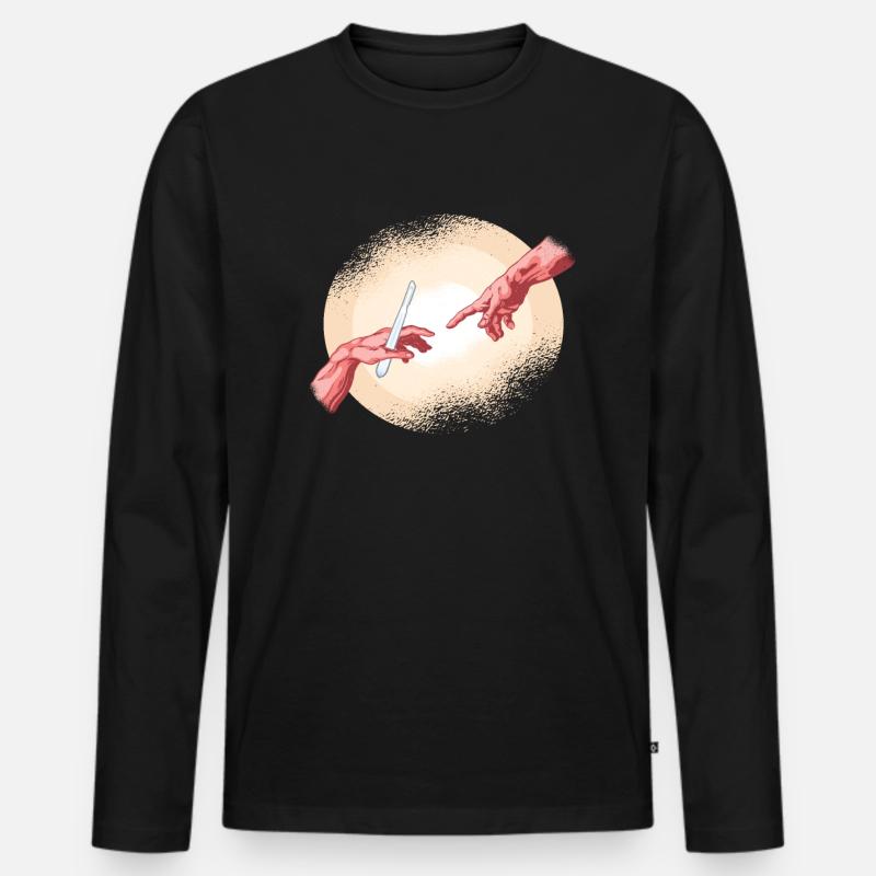 Chirurg - Männer Premium Bio Langarmshirt - Schwarz