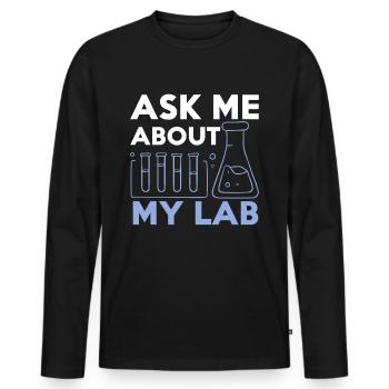 Chemical Chemist Chemical Laboratory Chemikant - Men's Premium Organic Long Sleeve Shirt - black - Front - Nico (187cm)