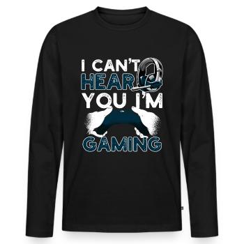 Gamer Gaming Jeux vidéo Jeux vidéo - T-shirt manches longues Premium bio Homme - noir - Devant - Nico (187cm)