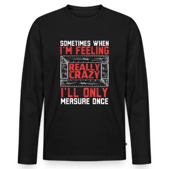 Menuisier menuisier menuisier - T-shirt manches longues Premium bio Homme - noir - Devant - Nico (187cm)