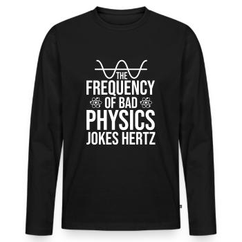 Physik Physiker - Männer Premium Bio Langarmshirt - Schwarz - Vorne - Nico (187cm)