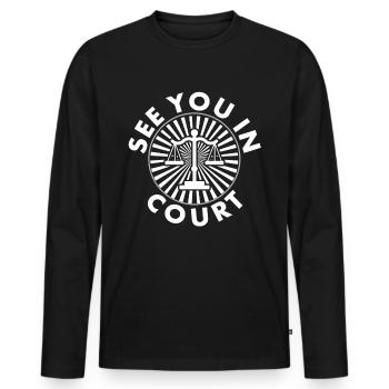 Avocat juriste avocat avocat - T-shirt manches longues Premium bio Homme - noir - Devant - Nico (187cm)