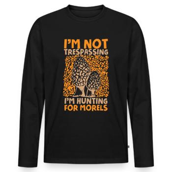 Mushrooms mushroom picker Mushroom picker - Men's Premium Organic Long Sleeve Shirt - black - Front - Nico (187cm)