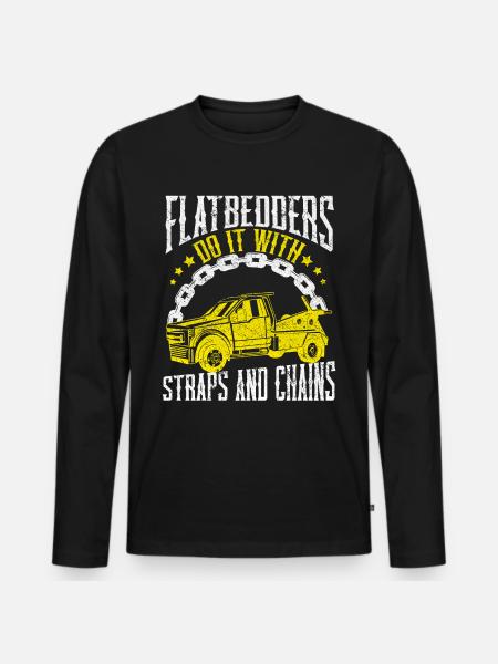 Abschleppwagen Abschleppdienst Abschlepper - Männer Premium Bio Langarmshirt - Schwarz