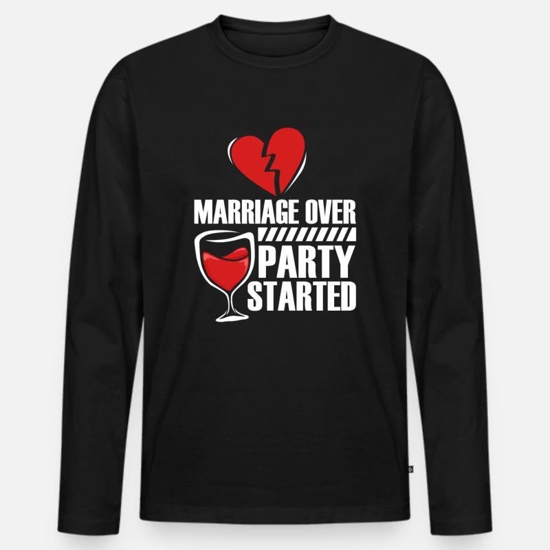 Scheidung Ex Single Geschieden - Männer Premium Bio Langarmshirt - Schwarz