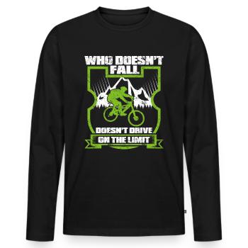 VTT VTT - T-shirt manches longues Premium bio Homme - noir - Devant - Nico (187cm)