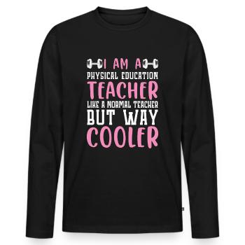 Education physique Eta, education et formation - T-shirt manches longues Premium bio Homme - noir - Devant - Nico (187cm)