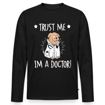 Doctor Doctor Specialist physician - Men's Premium Organic Long Sleeve Shirt - black - Front - Nico (187cm)