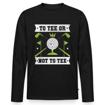 Golf Golfer Golfer Golfer Golf Course - Men's Premium Organic Long Sleeve Shirt - black - Front - Nico (187cm)