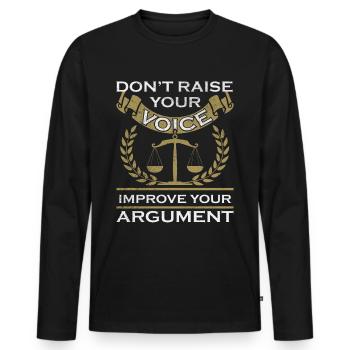 Avocat juriste avocat avocat - T-shirt manches longues Premium bio Homme - noir - Devant - Nico (187cm)