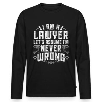 Avocat juriste avocat avocat - T-shirt manches longues Premium bio Homme - noir - Devant - Nico (187cm)
