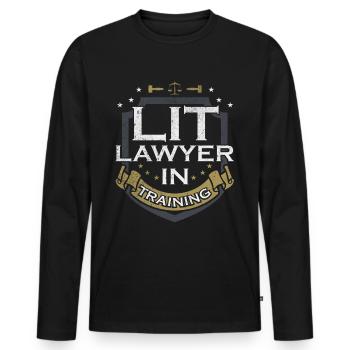 Avocat juriste avocat avocat - T-shirt manches longues Premium bio Homme - noir - Devant - Nico (187cm)