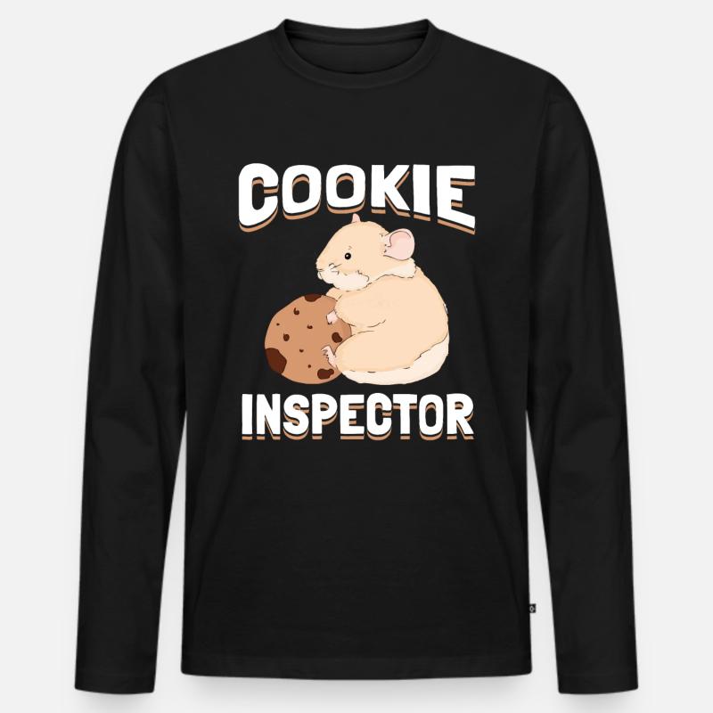 Hamster - Männer Premium Bio Langarmshirt - Schwarz