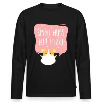 Hamster - Männer Premium Bio Langarmshirt - Schwarz - Vorne - Nico (187cm)
