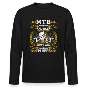 VTT VTT - T-shirt manches longues Premium bio Homme - noir - Devant - Nico (187cm)