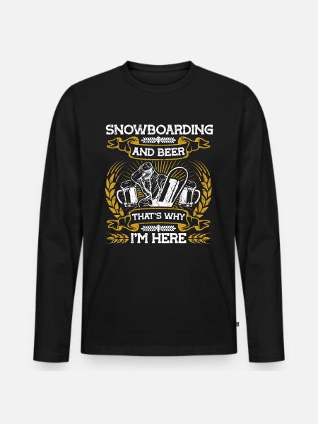 Snowboard Snowboarder Snowboarding - Men's Premium Organic Long Sleeve Shirt - black