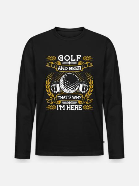 Golfeur Golf golf golf golf - T-shirt manches longues Premium bio Homme - noir