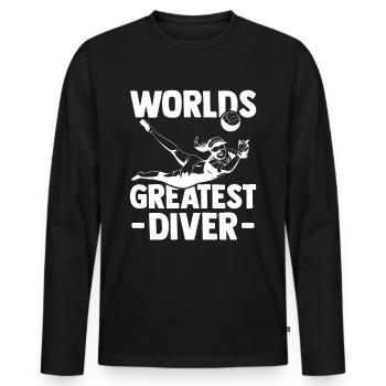 Volleyball Beach Volleyball - Men's Premium Organic Long Sleeve Shirt - black - Front - Nico (187cm)