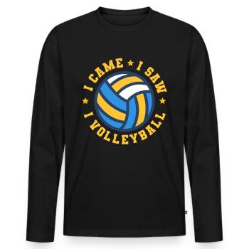 Volleyball Beach Volleyball - Men's Premium Organic Long Sleeve Shirt - black - Front - Nico (187cm)