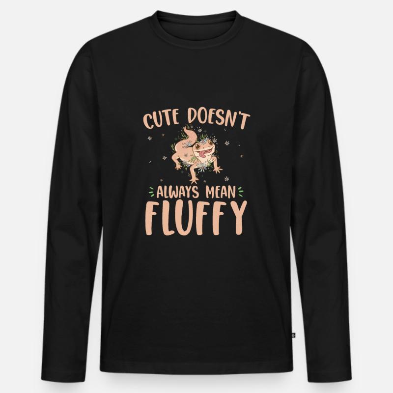 Gecko - Männer Premium Bio Langarmshirt - Schwarz