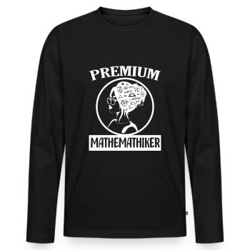 Mathematics - Men's Premium Organic Long Sleeve Shirt - black - Front - Nico (187cm)