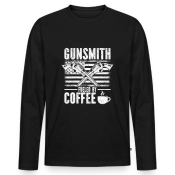 Waffenschmied | Schmieden Waffen Schmied Geschenke - Männer Premium Bio Langarmshirt - Schwarz - Vorne - Nico (187cm)