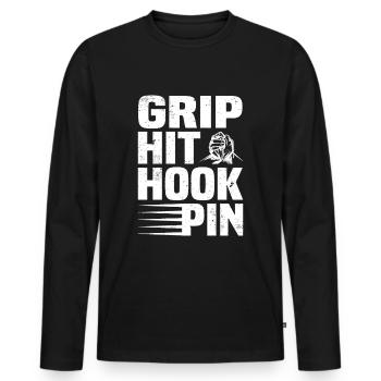 Arm Wrestler - Männer Premium Bio Langarmshirt - Schwarz - Vorne - Nico (187cm)