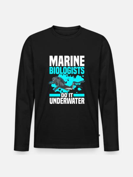 Marine biology - Men's Premium Organic Long Sleeve Shirt - black