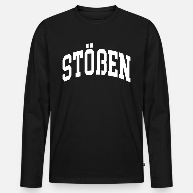 Stößen - Männer Premium Bio Langarmshirt - Schwarz