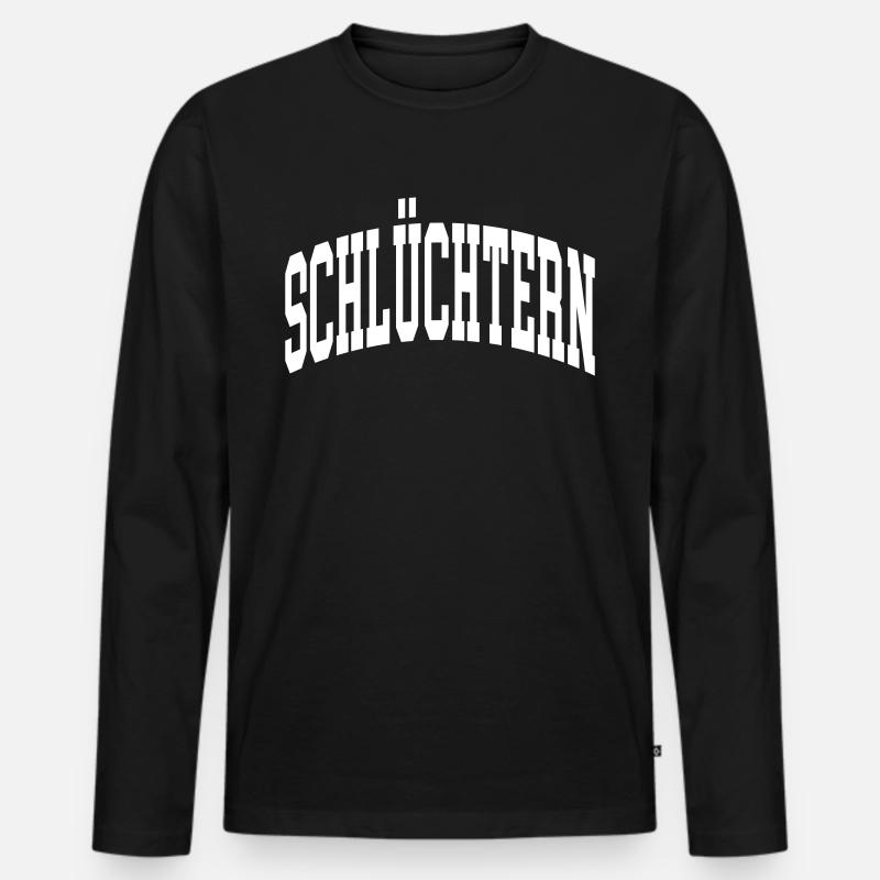 Schlüchtern - Männer Premium Bio Langarmshirt - Schwarz