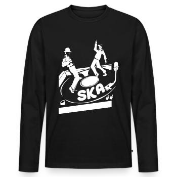 Genre de musique ska - T-shirt manches longues Premium bio Homme - noir - Devant - Nico (187cm)