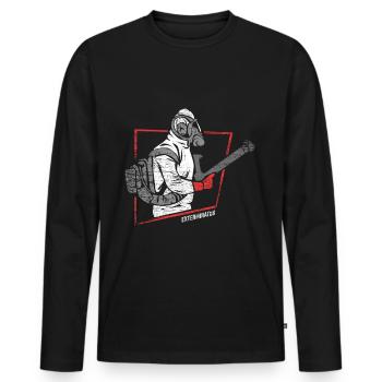 Exterminator pest gift - Men's Premium Organic Long Sleeve Shirt - black - Front - Nico (187cm)