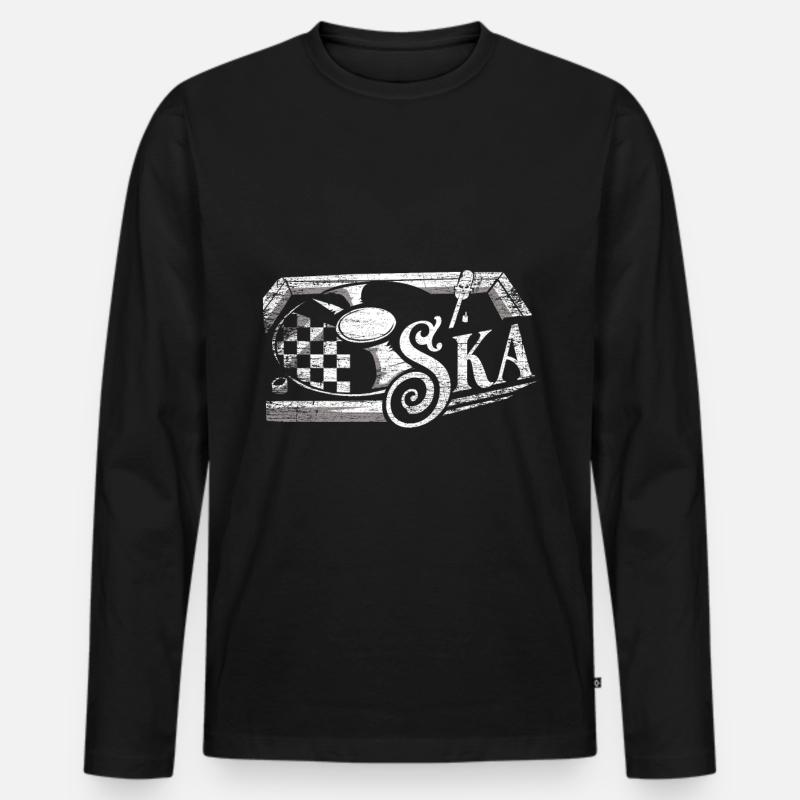 Ska Reggae Geschenk - Männer Premium Bio Langarmshirt - Schwarz