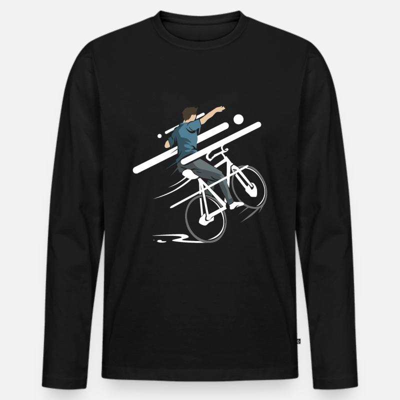 Kunstradfahren - Männer Premium Bio Langarmshirt - Schwarz