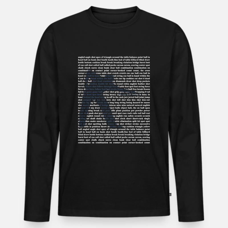 Billard Taschenbillard - Männer Premium Bio Langarmshirt - Schwarz