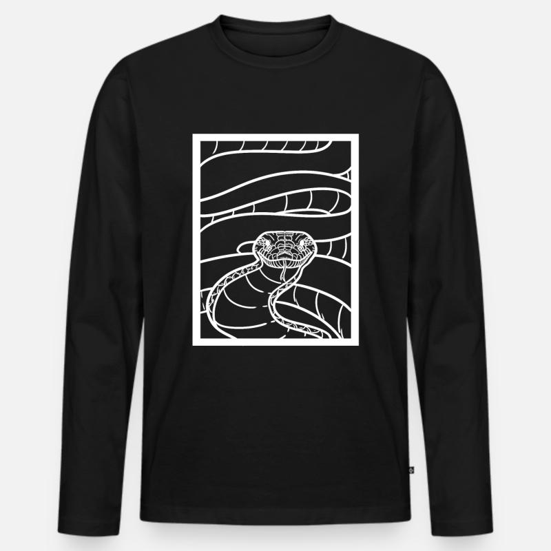 python - Men's Premium Organic Long Sleeve Shirt - black