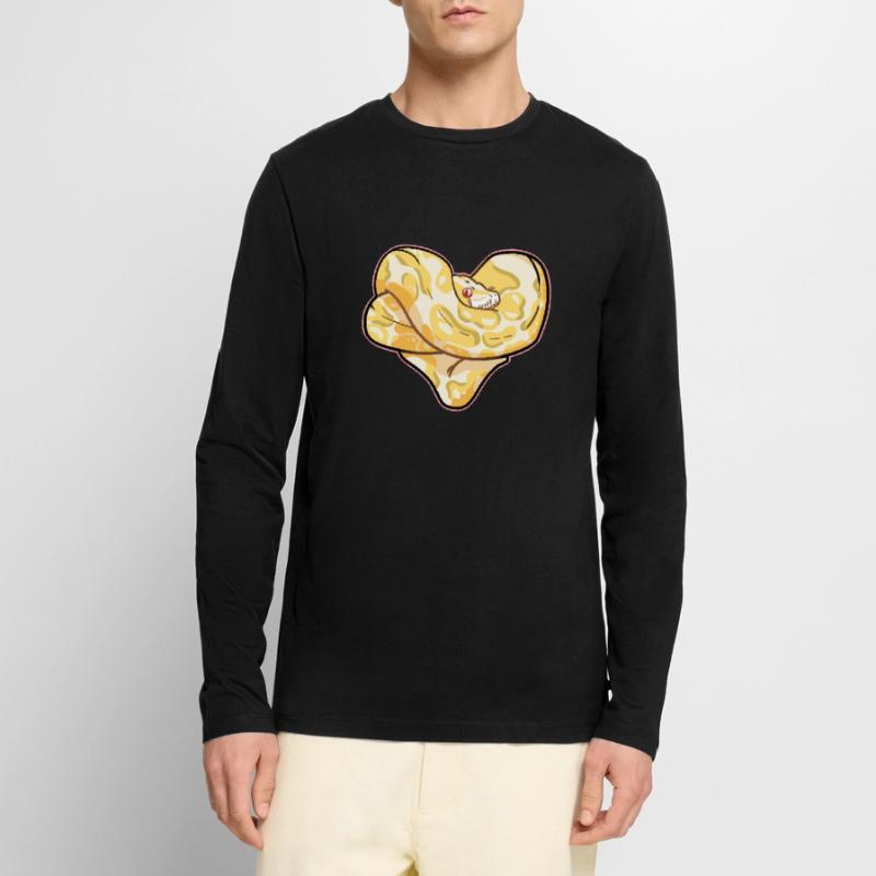 Coeur de python T-shirt manches longues Premium bio Homme